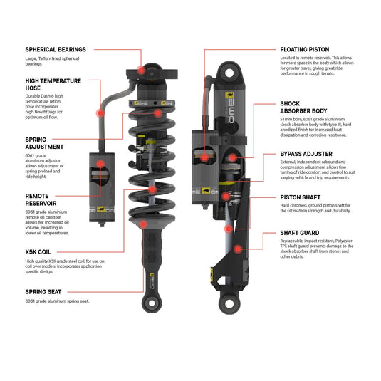 2010-2014 FJ Cruiser BP51 2" Lift Kit - Heavy-Duty Rear Springs (For Added Weight)