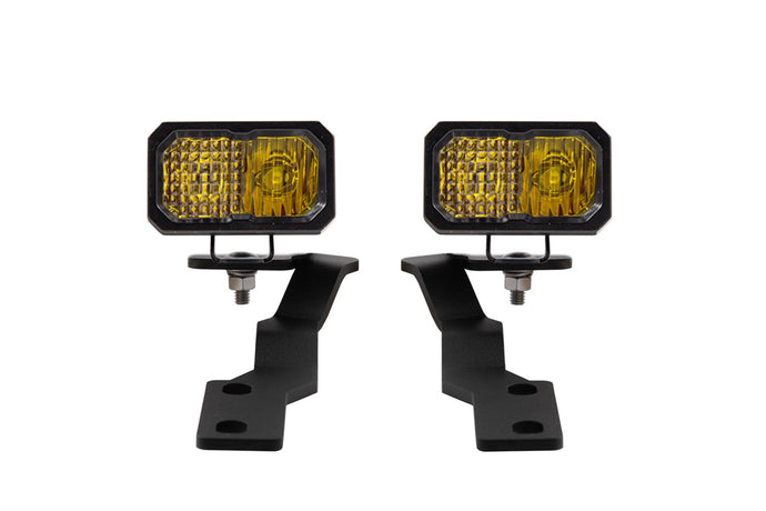 2016-2021 3rd Gen Tacoma Stage Series 2in LED Ditch Light Kit, Sport Yellow Combo