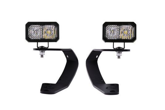 2010-2021 5th Gen 4Runner Stage Series 2in LED Ditch Light Kit Sport White Combo