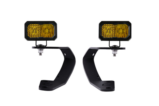 2010-2021 5th Gen 4Runner Stage Series 2in LED Ditch Light Kit Sport Yellow Combo