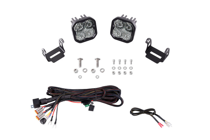 2021+ 6th Gen Bronco SS3 LED Ditch Light Kit, Sport White Combo