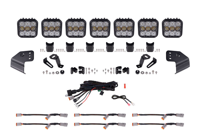 2021+ 6th Gen Bronco SS5 Sport CrossLink Windshield White Combo Lightbar Kit