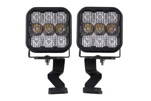 2022+ 3rd Gen Tundra Stage Series Ditch Light Kit SS5 Sport Diode Dymanics White Combo