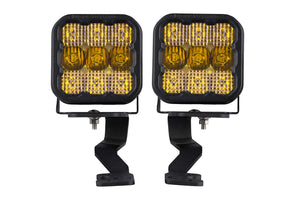 2022+ 3rd Gen Tundra Stage Series Ditch Light Kit SS5 Sport Diode Dymanics Yellow Combo