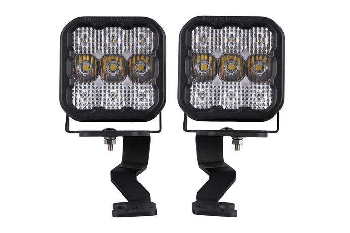 2022+ 3rd Gen Tundra Stage Series Ditch Light Kit SS5 Pro Diode Dymanics White Combo