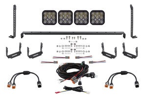 2014-2023 5th Gen 4Runner SS5 Stealth Grille LED 4-Pod Kit, Pro White Driving