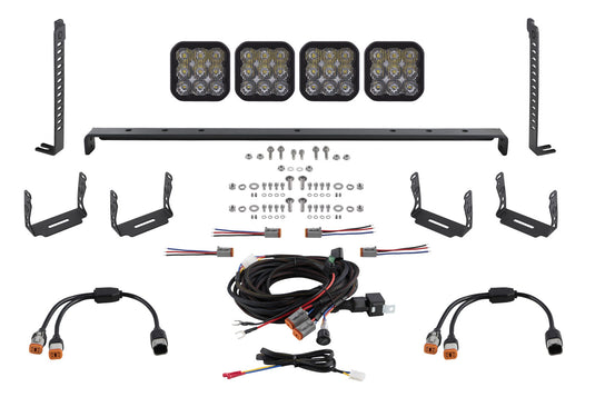 2014-2023 5th Gen 4Runner SS5 Stealth Grille LED 4-Pod Kit, Pro White Driving