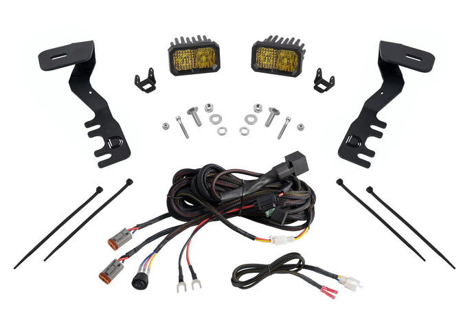 2024+ 4th Gen Tacoma Stage Series 2 Inch LED Ditch Light Kit, Sport Yellow Combo