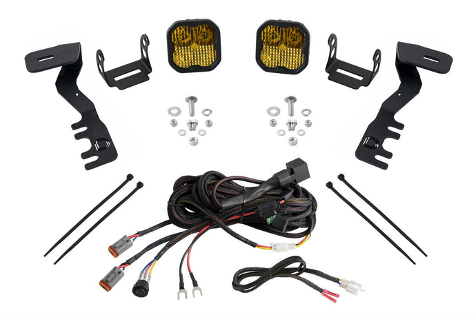 2024+ 4th Gen Tacoma SS3 LED Ditch Light Kit, Sport Yellow Combo