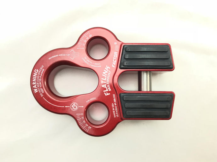 Winch Line Shackle Mount Foldable Flatlink Multimount Red Factor 55 - Factor 55