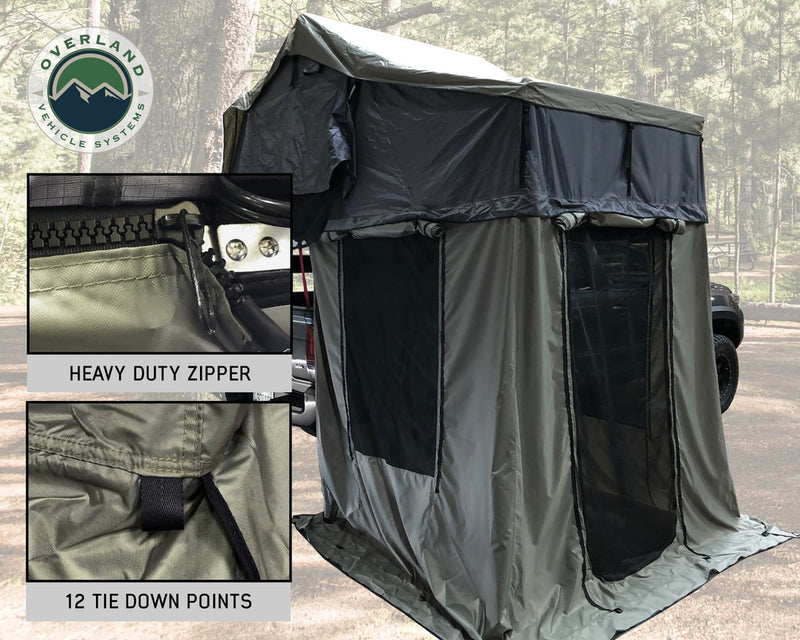 Load image into Gallery viewer, Roof Top Tent 2 Person Extended Roof Top Tent With Annex Green/Gray Nomadic Overland Vehicle Systems Overland Vehicle Systems - Overland Vehicle Systems
