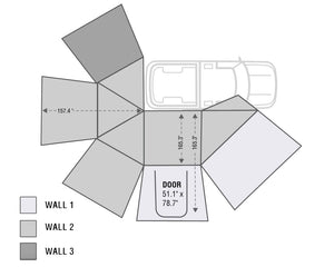 Nomadic 270 Passenger Side Awning Wall 1 Overland Vehicle Systems - Overland Vehicle Systems