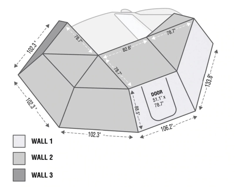 Load image into Gallery viewer, Awning 270 Degree Awning and Wall 1, 2, &amp; 3, W/Mounting Brackets Passenger Side Nomadic Overland Vehicle Systems - Overland Vehicle Systems
