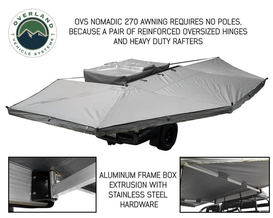 Awning 270 Degree Awning and Wall 1, 2, & 3, W/Mounting Brackets Passenger Side Nomadic Overland Vehicle Systems - Overland Vehicle Systems