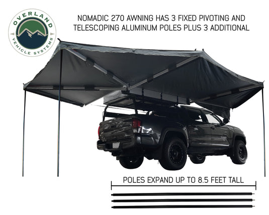 Awning 270 Degree Awning and Wall 1, 2, & 3, W/Mounting Brackets Passenger Side Nomadic Overland Vehicle Systems - Overland Vehicle Systems