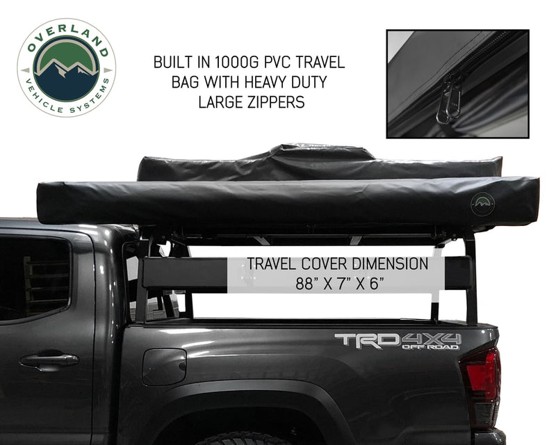 Load image into Gallery viewer, Awning 180 Degree Dark Gray Cover With Black Cover Universal Nomadic Overland Vehicle Systems - Overland Vehicle Systems
