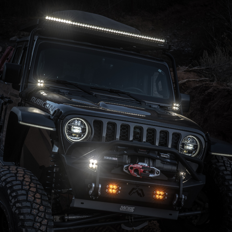 Load image into Gallery viewer, 50 inch led light bar on a jeep wrangler
