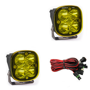 LED Light Pods Amber Lens Spot Pattern Pair Squadron Pro Series Baja Designs - Baja Designs