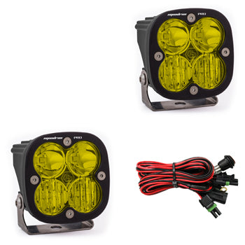 LED Light Pods Amber Lens Driving Combo Pattern Pair Squadron Pro Series Baja Designs - Baja Designs