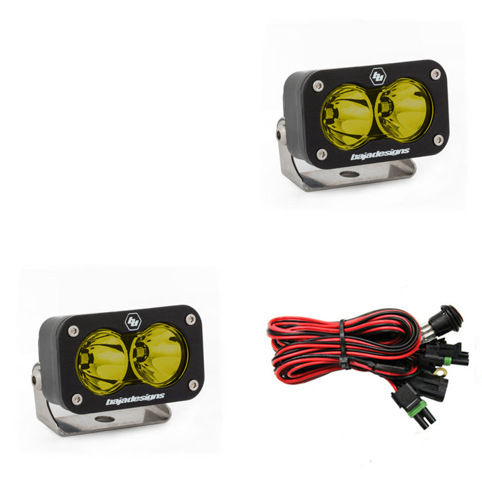 LED Work Light Amber Lens Spot Pattern Pair S2 Sport Baja Designs - Baja Designs