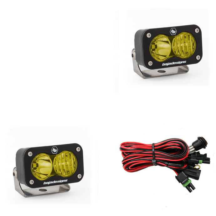 LED Work Light Amber Lens Driving Combo Pattern Pair S2 Sport Baja Designs - Baja Designs