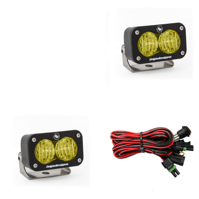 LED Work Light Amber Lens Wide Cornering Pattern Pair S2 Sport Baja Designs - Baja Designs