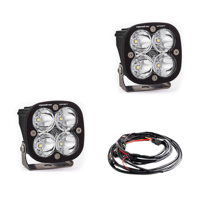 LED Light Pods Clear Lens Spot Pair Squadron Sport Baja Designs - Baja Designs