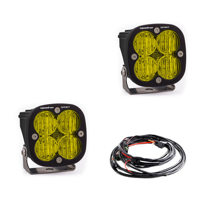 LED Light Pods Amber Lens Wide Cornering Pair Squadron Sport Baja Designs - Baja Designs