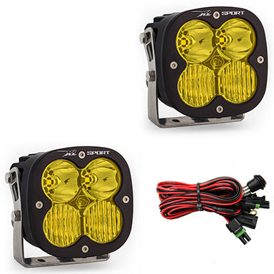 LED Light Pods Amber Lens Driving Combo Pattern Pair XL Sport Series Baja Designs - Baja Designs