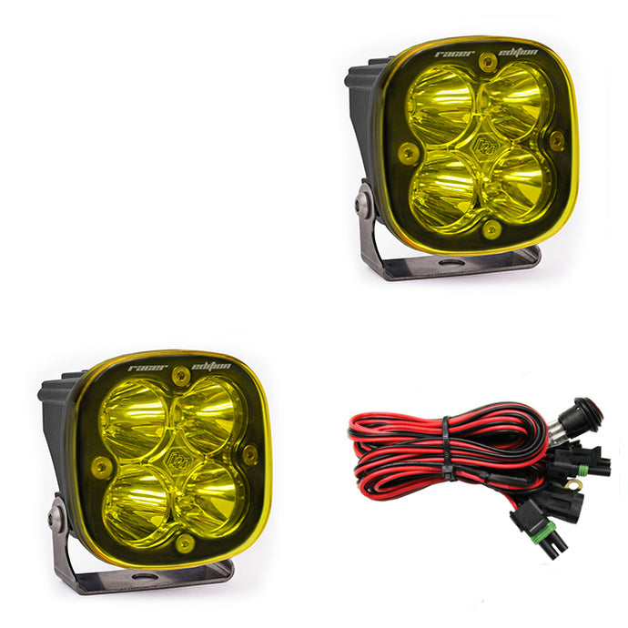 LED Light Pods Amber Lens Spot Pair Squadron Racer Edition Baja Designs - Baja Designs